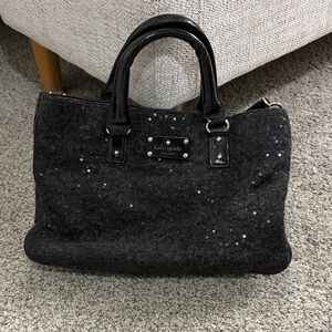 Kate Spade Black Glitter Satchel